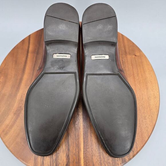 Magnanni Mens Brown Moc Toe Slip-On Casual Loafer Shoes Size 9.5M New Without Bo Magnanni for Neiman Marcus Size 9.5 M Brown Buckle Loafers  main image 2